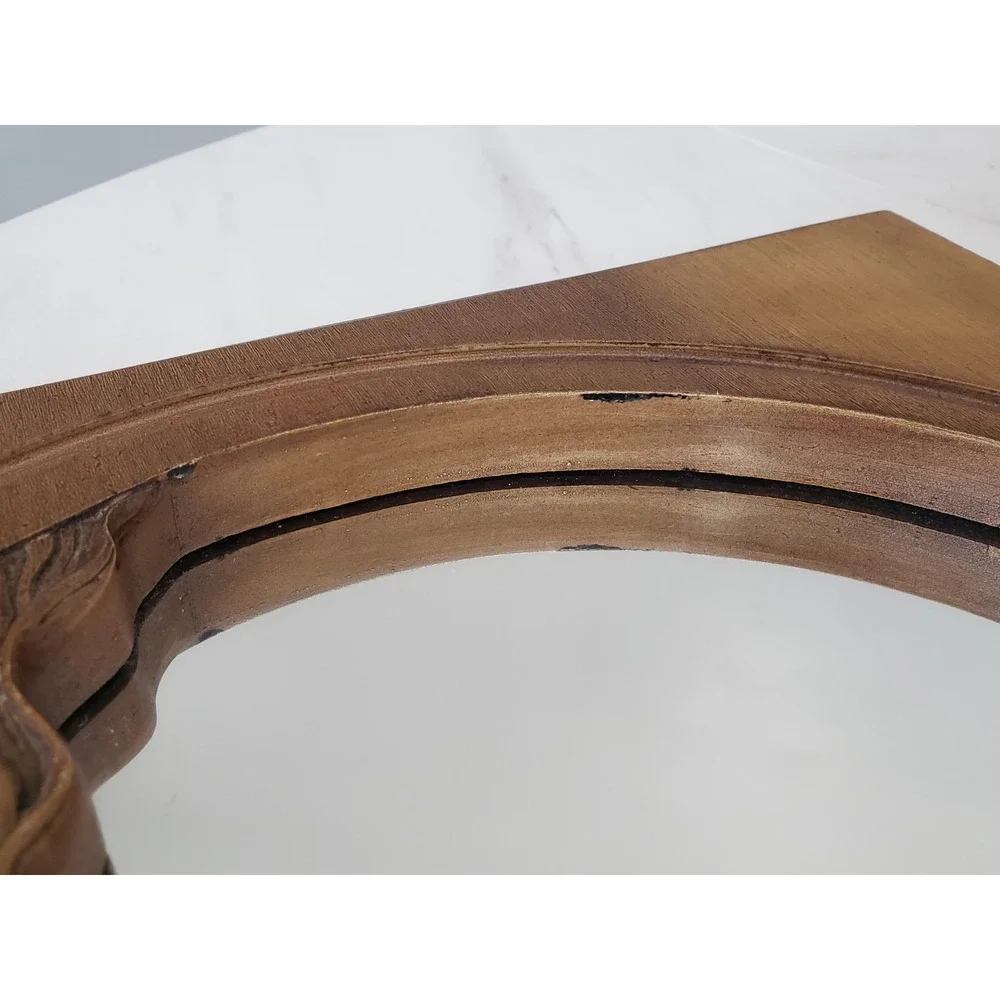 Vintage 1977 Hardin Carved‎ Wooden Crescent Moon Celestial Face Man Wall Mirror